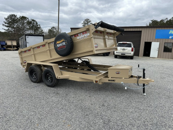 New 2025 PROSPECTOR 7K 6X12 DUMP TRAILER 2' WALLS WITH SPARE TIRE