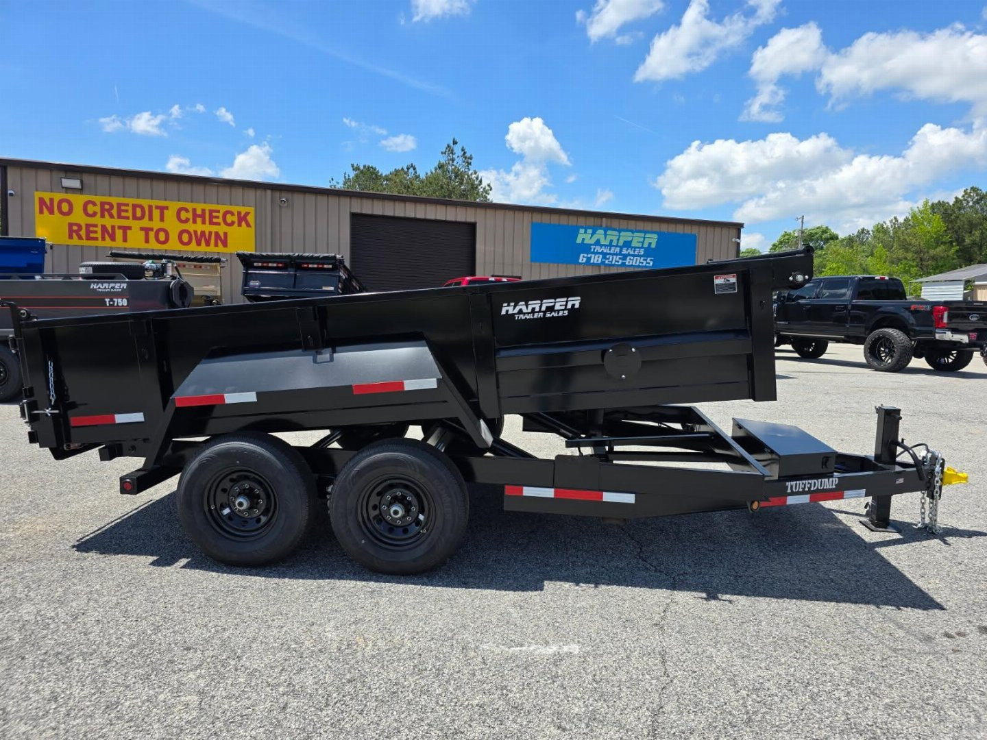 New 2025 TUFFDUMP 14K 7X14 DUMP TRAILER 2' WALLS