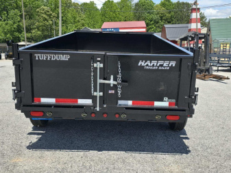 New 2025 TUFFDUMP 14K 7X14 DUMP TRAILER 2' WALLS