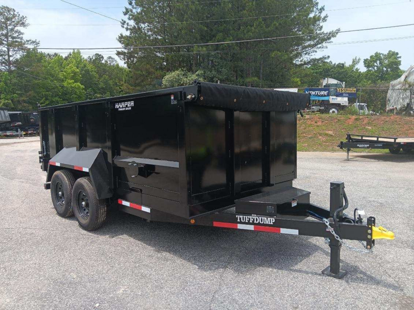 New 2025 TUFFDUMP 14K 7X14 DUMP TRAILER 4' WALLS