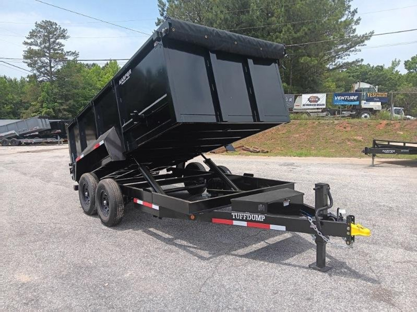 New 2025 TUFFDUMP 14K 7X14 DUMP TRAILER 4' WALLS