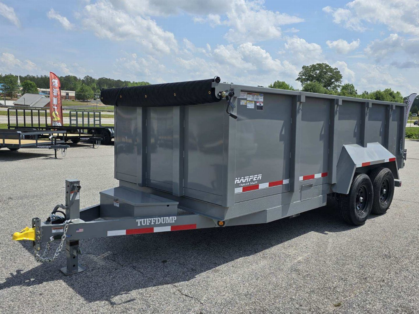 New 2025 TUFFDUMP 14K 7X16 DUMP TRAILER 4' WALLS