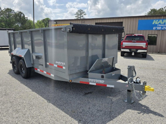 New 2025 TUFFDUMP 14K 7X16 DUMP TRAILER 4' WALLS