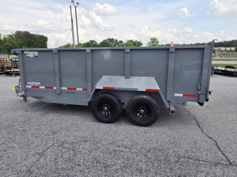 New 2025 TUFFDUMP 14K 7X16 DUMP TRAILER 4' WALLS