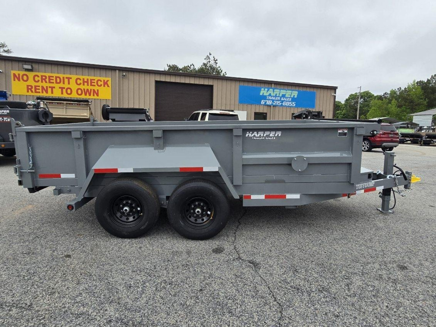 New 2025 TUFFDUMP 14K 7X14 DUMP TRAILER 2' WALLS