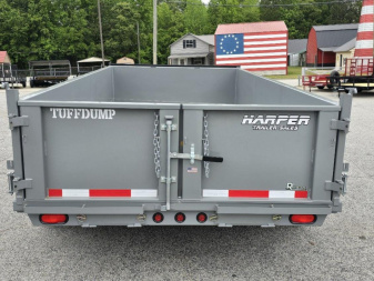New 2025 TUFFDUMP 14K 7X14 DUMP TRAILER 2' WALLS