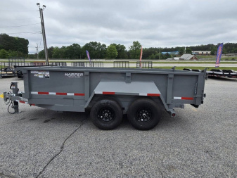 New 2025 TUFFDUMP 14K 7X14 DUMP TRAILER 2' WALLS