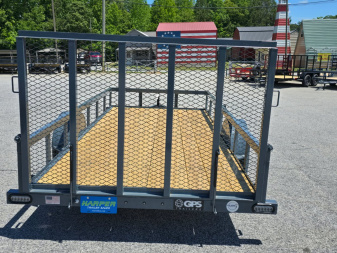 New 2025 GPS 76X14 SINGLE AXLE UTILITY TRAILER WITH SET BACK JACK