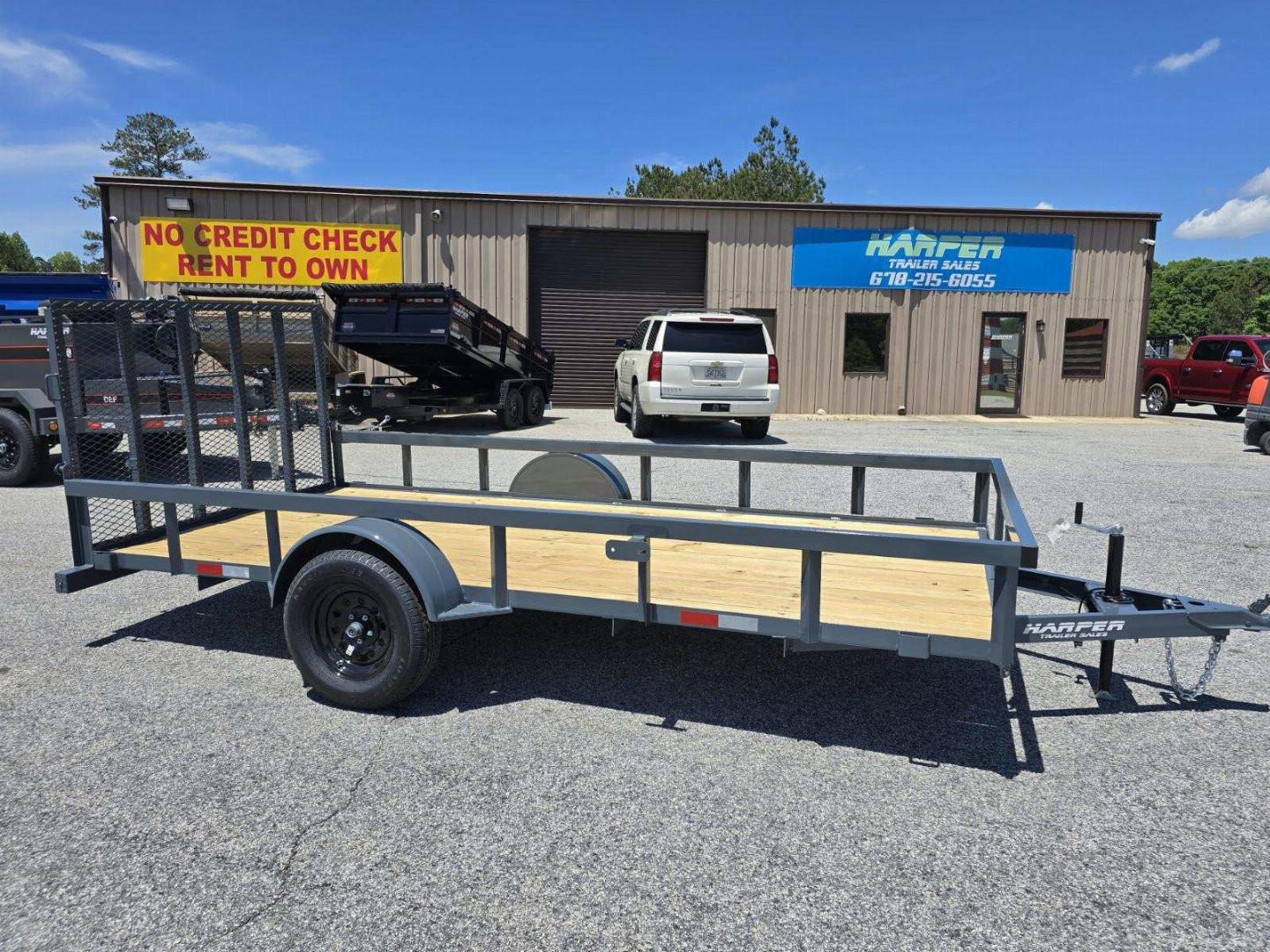 New 2025 GPS 76X14 SINGLE AXLE UTILITY TRAILER WITH SET BACK JACK