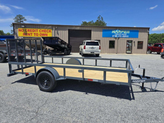 New 2025 GPS 76X14 SINGLE AXLE UTILITY TRAILER WITH SET BACK JACK