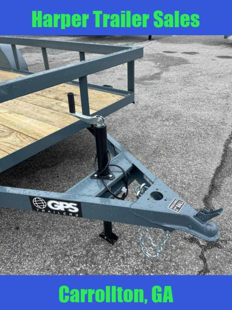 New 2025 GPS 76X12 SINGLE AXLE UTILITY TRAILER WITH SET BACK JACK