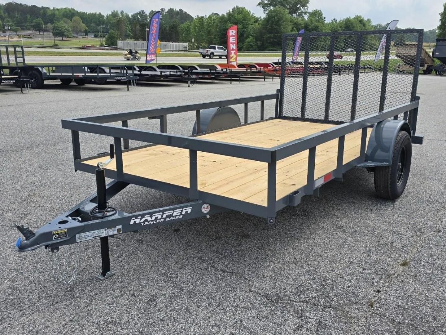 New 2025 GPS 76X12 SINGLE AXLE UTILITY TRAILER WITH SET BACK JACK