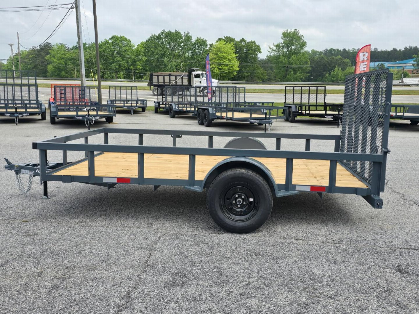 New 2025 GPS 82X12 SINGLE AXLE UTILITY TRAILER WITH SET BACK JACK