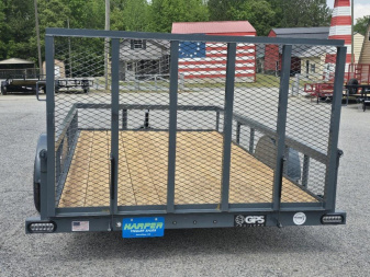 New 2025 GPS 82X12 SINGLE AXLE UTILITY TRAILER WITH SET BACK JACK