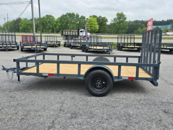 New 2025 GPS 82X12 SINGLE AXLE UTILITY TRAILER WITH SET BACK JACK