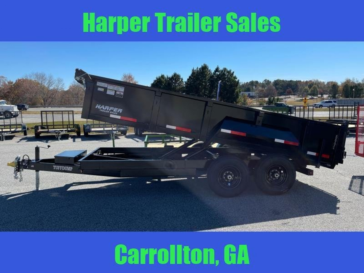 New 2025 TUFFDUMP 14K 7X16 DUMP TRAILER 2' WALLS