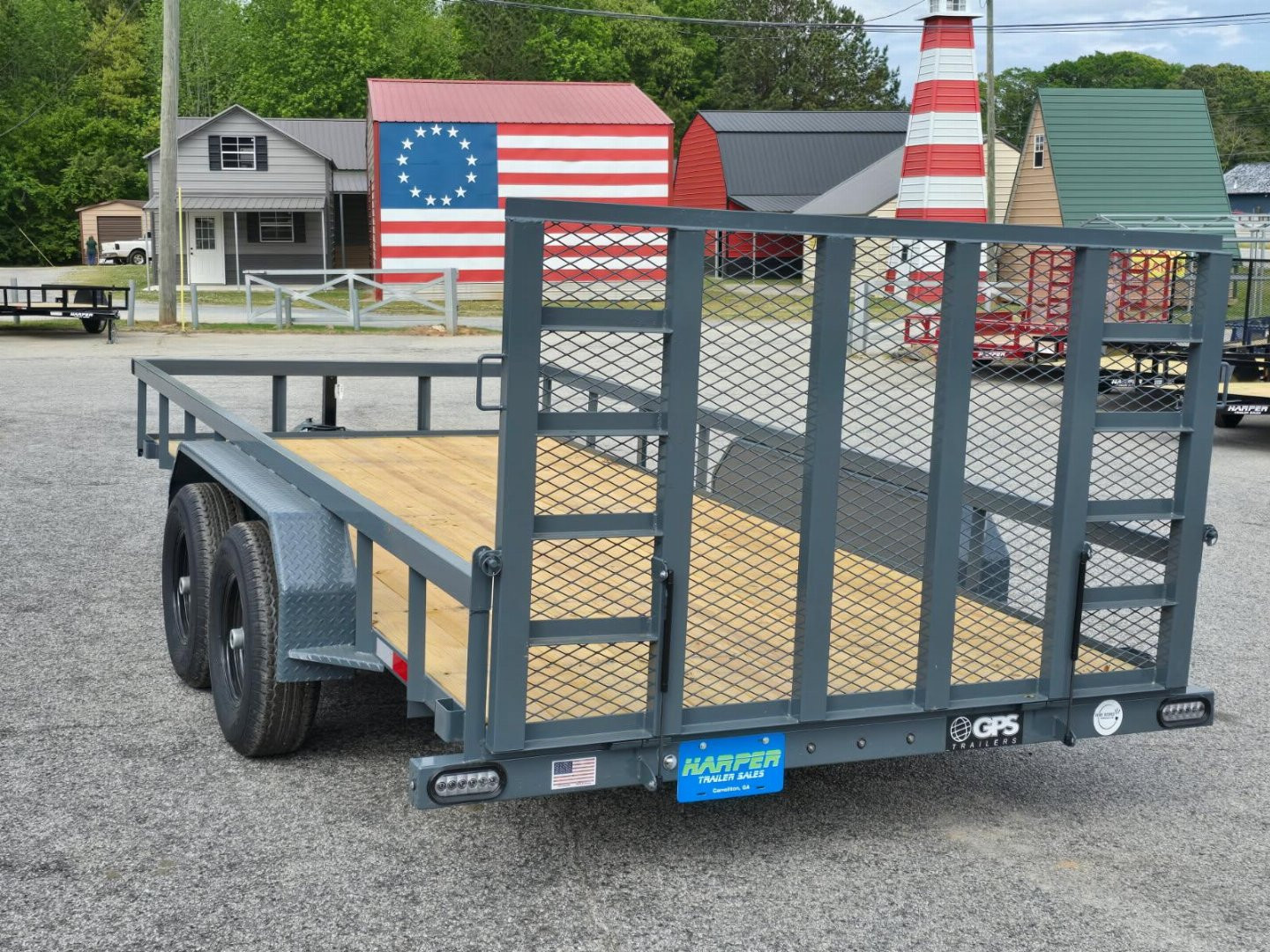 New 2025 10K GPS 7X16 TANDEM AXLE UTILITY TRAILER WITH HD JACK AND GATE