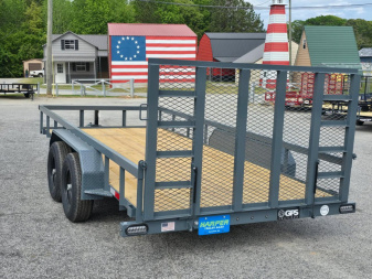 New 2025 10K GPS 7X16 TANDEM AXLE UTILITY TRAILER WITH HD JACK AND GATE