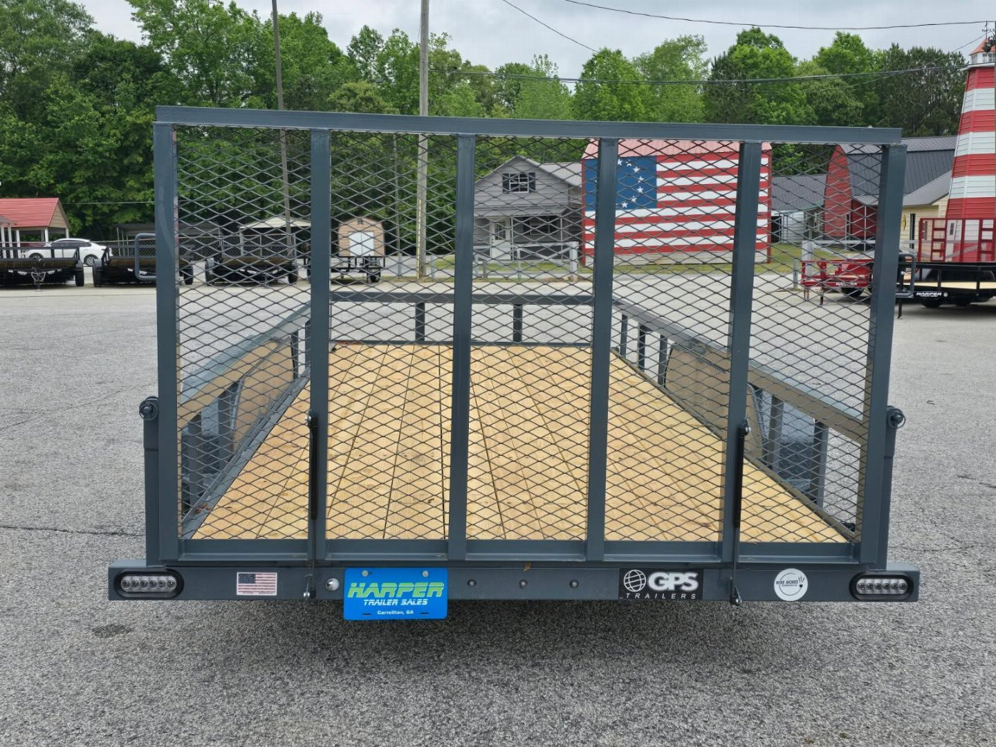 New 2025 GPS 7K 7X16 TANDEM AXLE UTILITY TRAILER WITH SET BACK JACK