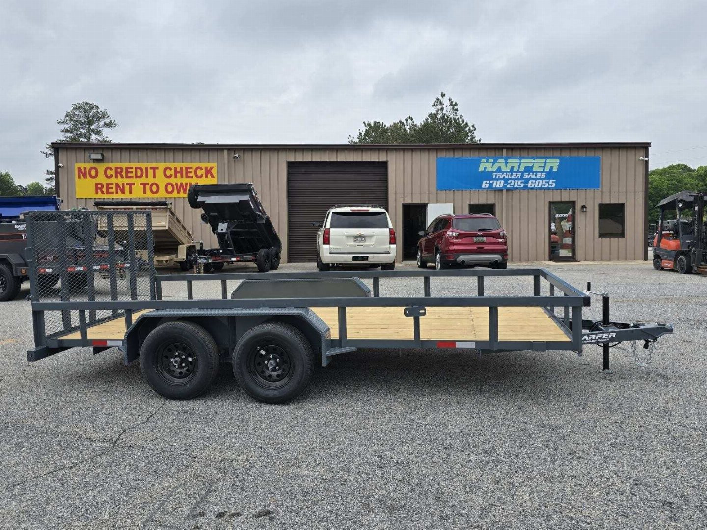 New 2025 GPS 7K 7X16 TANDEM AXLE UTILITY TRAILER WITH SET BACK JACK