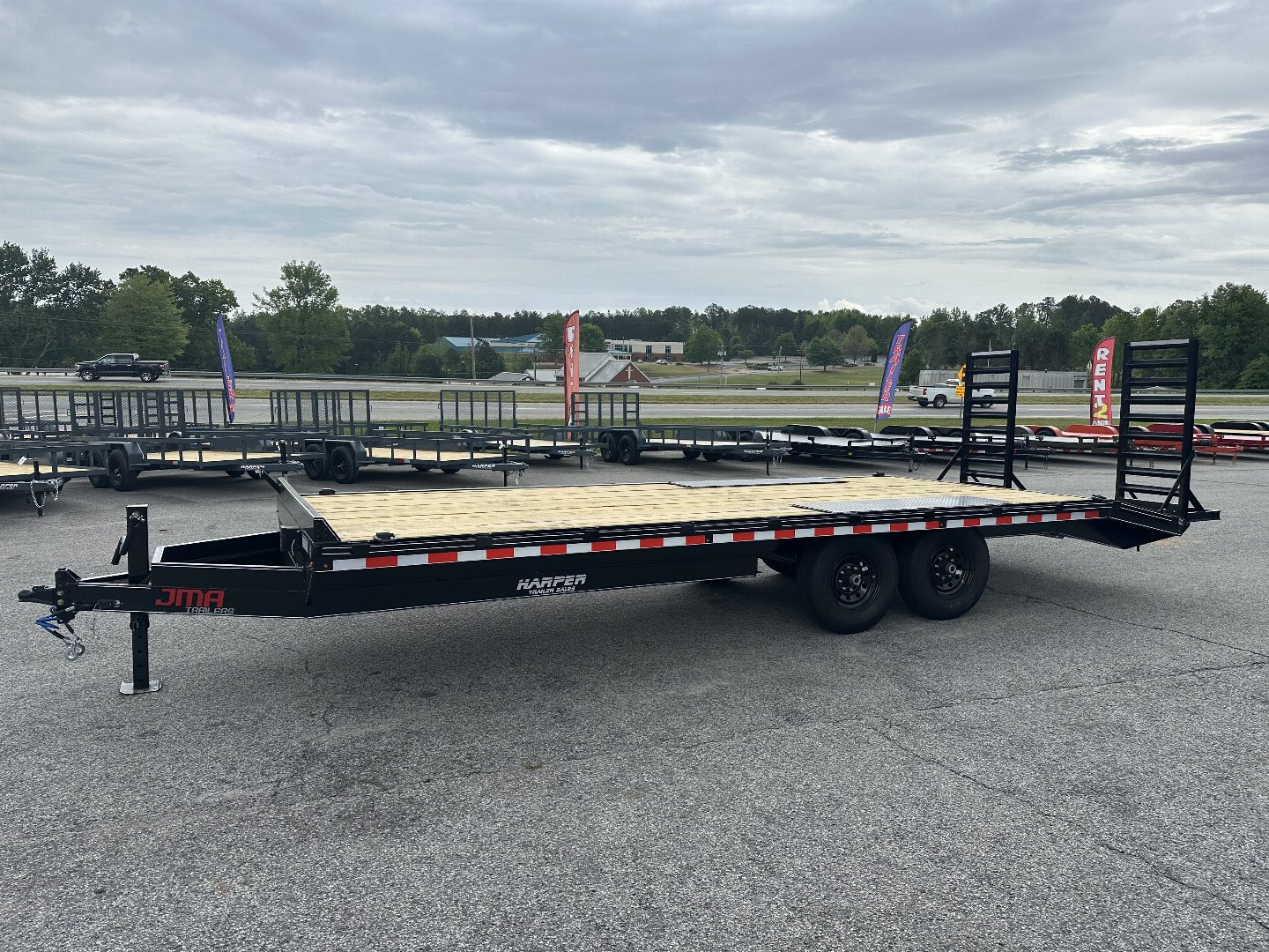 New 2025 8.5X22 14K DECKOVER EQUIPMENT HAULER WITH MESH CHAIN BOX AND RUB RAIL