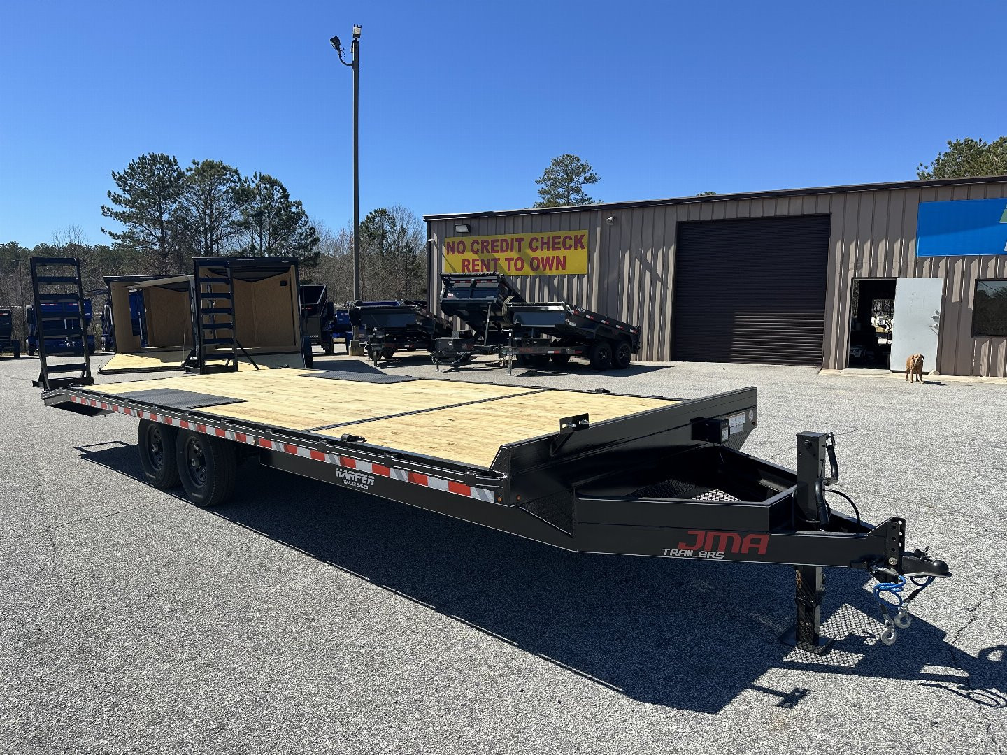 New 2025 8.5X24 14K DECKOVER EQUIPMENT HAULER WITH MESH CHAIN BOX AND RUB RAIL