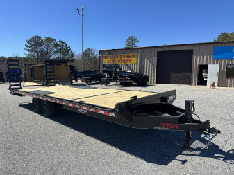 New 2025 8.5X24 14K DECKOVER EQUIPMENT HAULER WITH MESH CHAIN BOX AND RUB RAIL