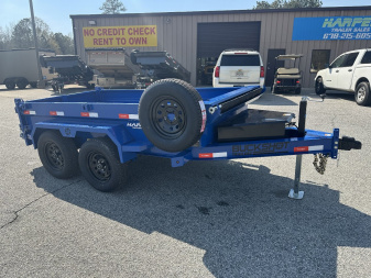 New 2025 BUCKSHOT 5X10 7K DUMP TRAILER 18" WALLS WITH SPARE TIRE