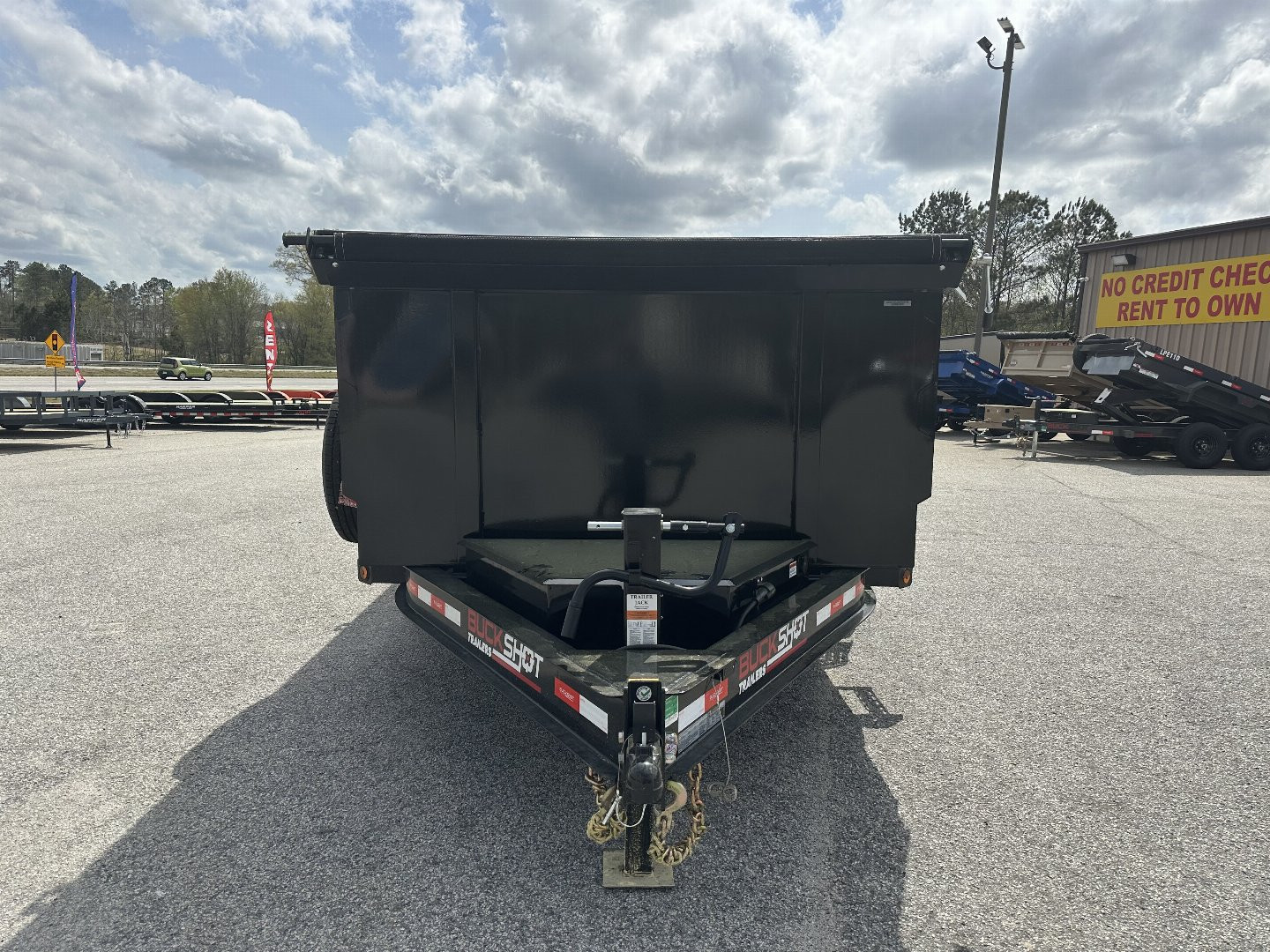 New 2025 BUCKSHOT 14' 14K DUMP TRAILER 4' WALLS WITH SPARE TIRE