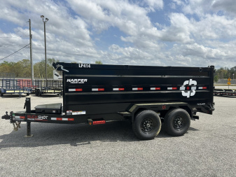 New 2025 BUCKSHOT 14' 14K DUMP TRAILER 4' WALLS WITH SPARE TIRE