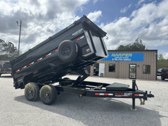 New 2025 BUCKSHOT 14' 14K DUMP TRAILER 4' WALLS WITH SPARE TIRE