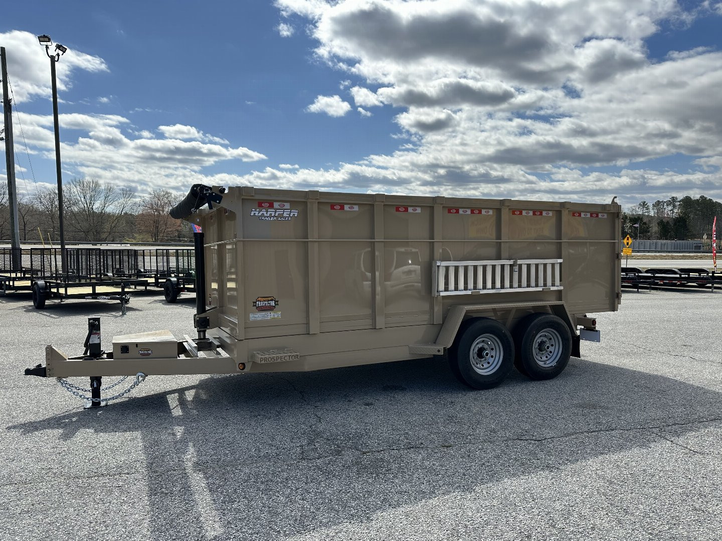 New 2026 PROSPECTOR 14K 7X16 TELESCOPING DUMP TRAILER 4' WALLS AND ALUMINIUM RAMPS