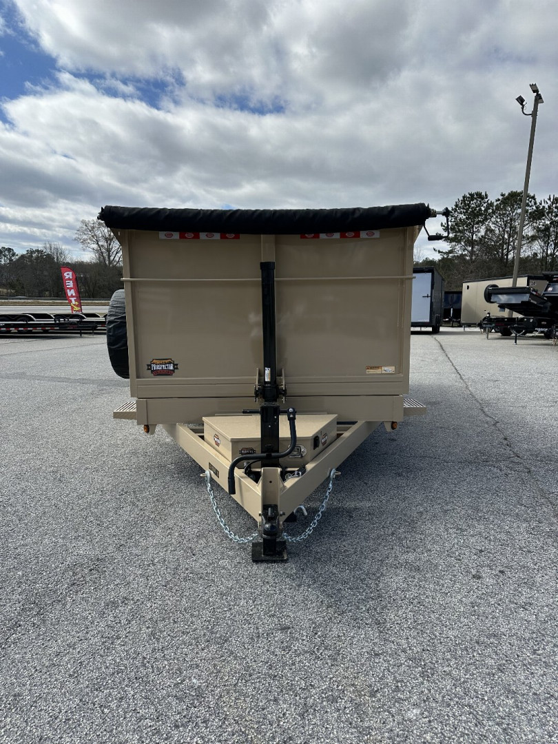 New 2026 PROSPECTOR 14K 7X16 TELESCOPING DUMP TRAILER 4' WALLS AND ALUMINIUM RAMPS