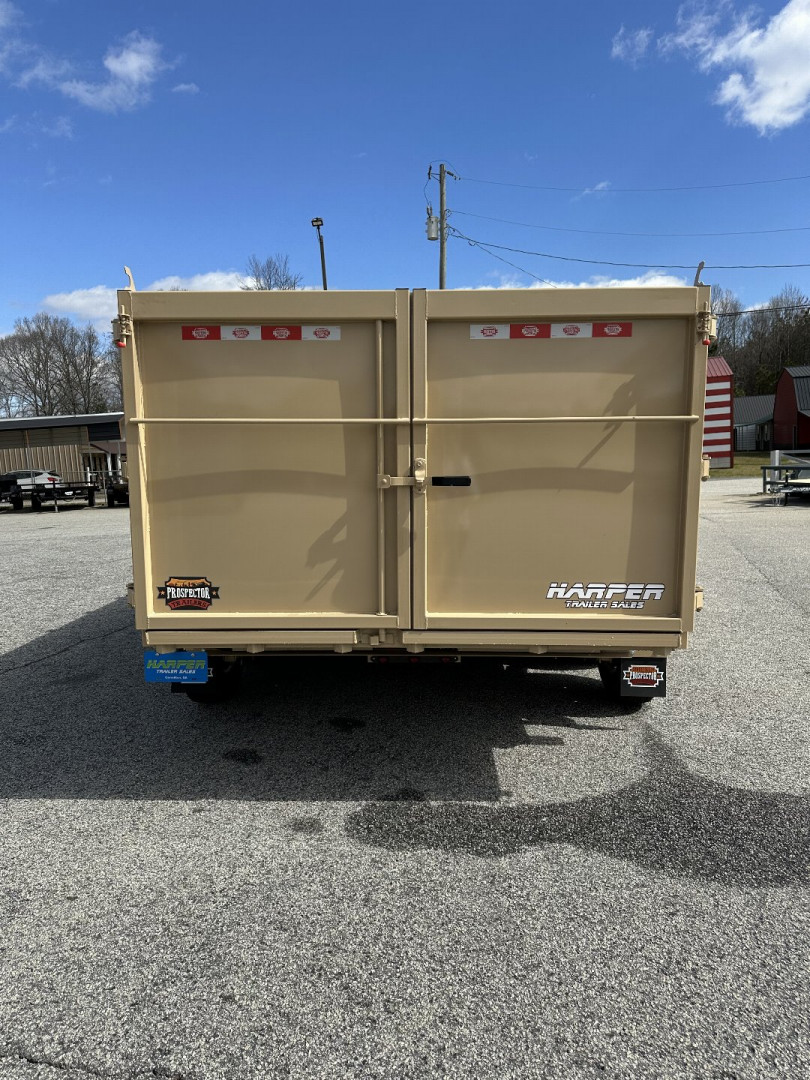 New 2026 PROSPECTOR 14K 7X16 TELESCOPING DUMP TRAILER 4' WALLS AND ALUMINIUM RAMPS
