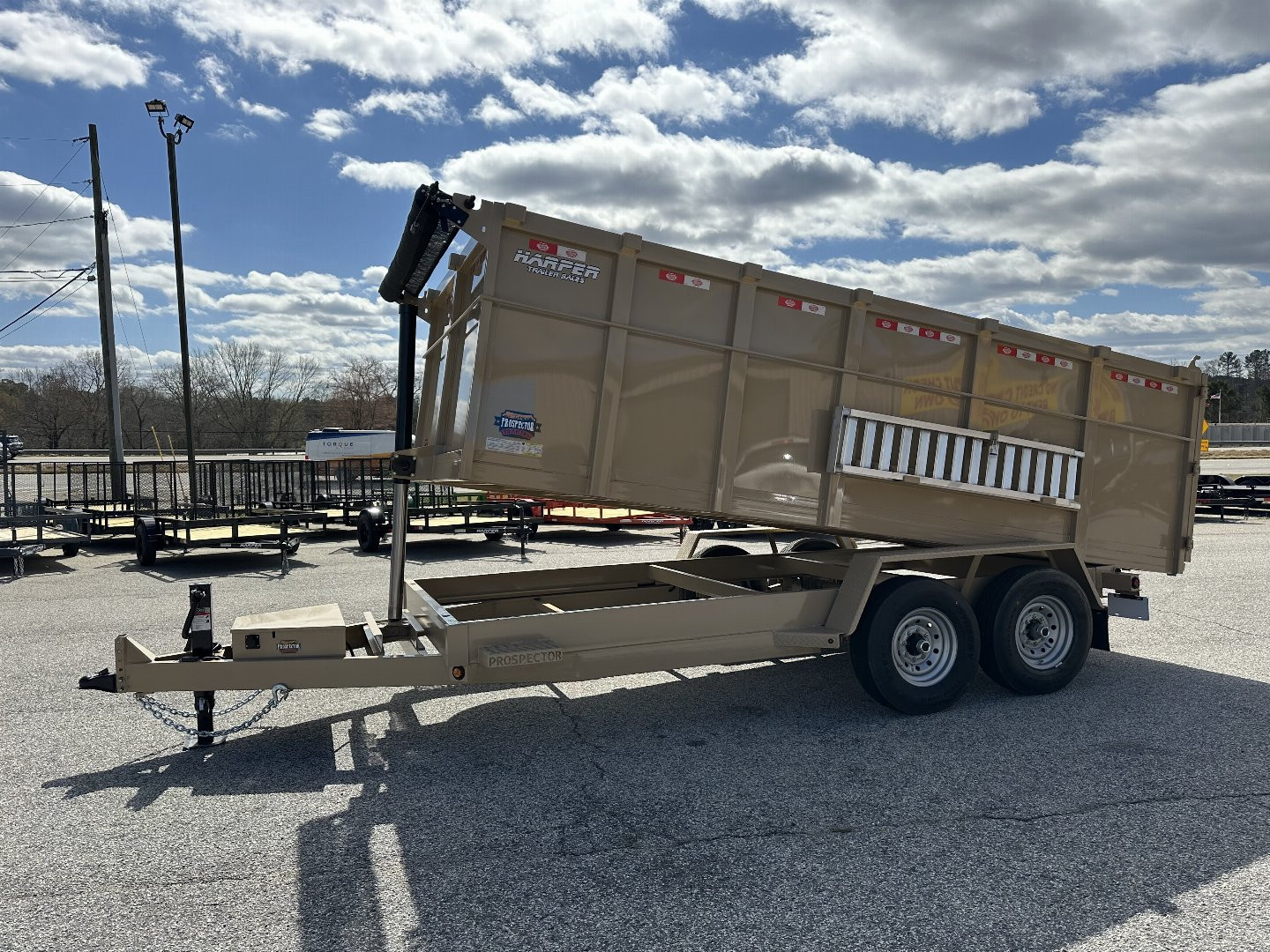 New 2026 PROSPECTOR 14K 7X16 TELESCOPING DUMP TRAILER 4' WALLS AND ALUMINIUM RAMPS