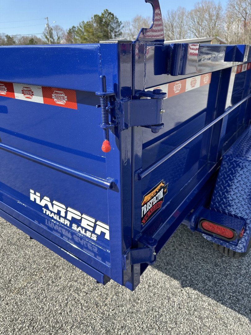 New BEAUTIFUL DEEP BLUE METALLIC 2025 PROSPECTOR 10K 6X12 DUMP TRAILER WITH 2' WALLS