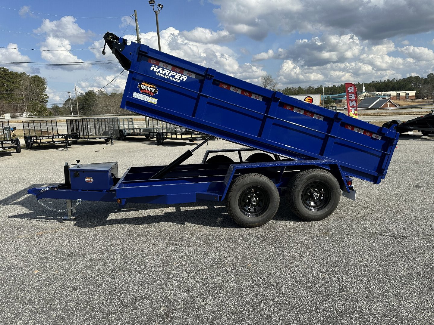 New BEAUTIFUL DEEP BLUE METALLIC 2025 PROSPECTOR 10K 6X12 DUMP TRAILER WITH 2' WALLS