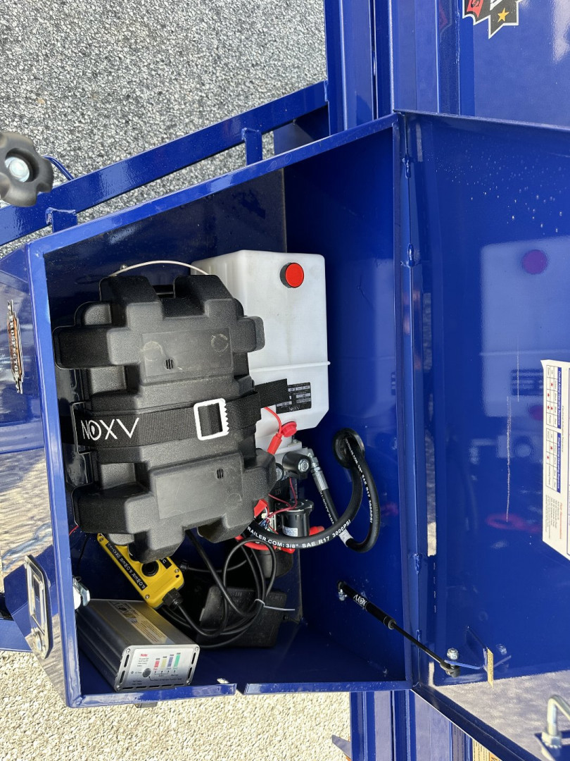 New BEAUTIFUL DEEP BLUE METALLIC 2025 PROSPECTOR 10K 6X12 DUMP TRAILER WITH 2' WALLS