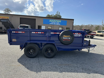 New BEAUTIFUL DEEP BLUE METALLIC 2025 PROSPECTOR 10K 6X12 DUMP TRAILER WITH 2' WALLS