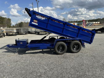 New BEAUTIFUL DEEP BLUE METALLIC 2025 PROSPECTOR 10K 6X12 DUMP TRAILER WITH 2' WALLS
