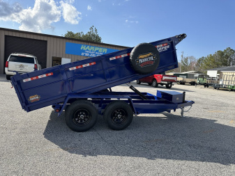 New BEAUTIFUL DEEP BLUE METALLIC 2025 PROSPECTOR 10K 6X12 DUMP TRAILER WITH 2' WALLS