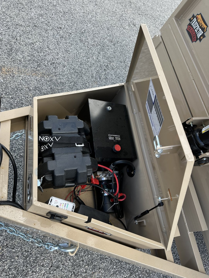 New 2025 PROSPECTOR 7X16 16K TELESCOPING DUMP TRAILER WITH 4' WALLS AND SPARE TIRE