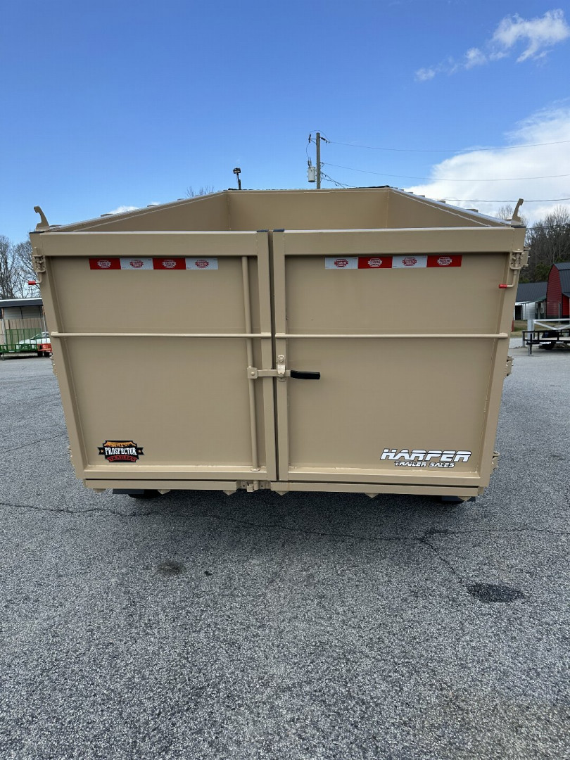 New 2025 PROSPECTOR 7X16 16K TELESCOPING DUMP TRAILER WITH 4' WALLS AND SPARE TIRE