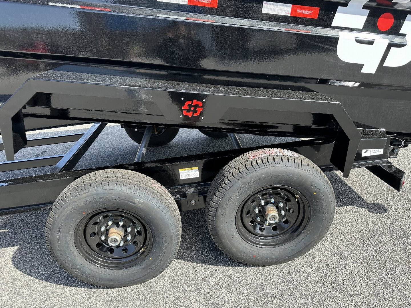 New 2025 BUCKSHOT 7X16 14K TELESCOPIC DUMP TRAILER 4' WALLS WITH HYDRAULIC JACKS