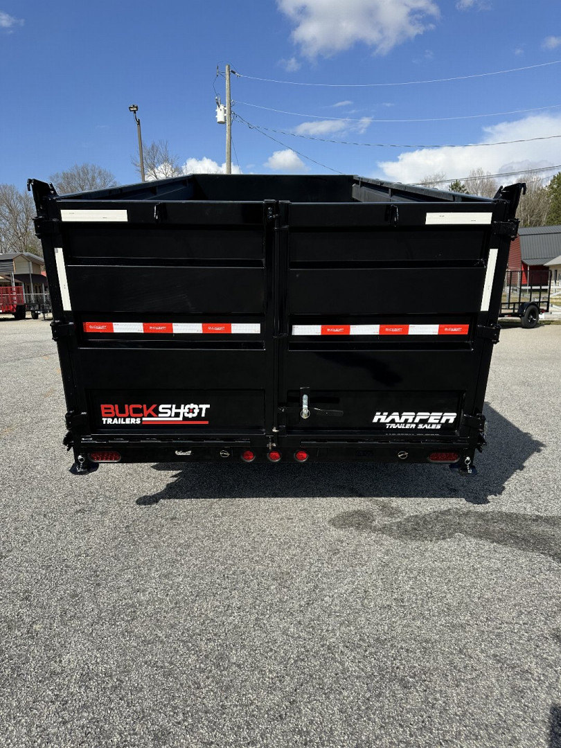 New 2025 BUCKSHOT 7X16 14K TELESCOPIC DUMP TRAILER 4' WALLS WITH HYDRAULIC JACKS