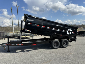 New 2025 BUCKSHOT 7X16 14K TELESCOPIC DUMP TRAILER 4' WALLS WITH HYDRAULIC JACKS