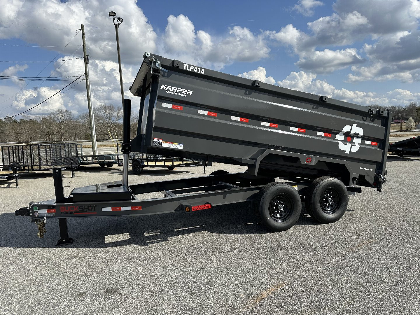 New 2025 BUCKSHOT 7X14 14K TELESCOPIC DUMP TRAILER 4' WALLS WITH HYDRAULIC JACKS