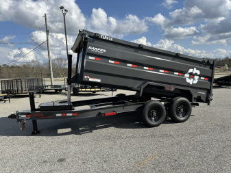 New 2025 BUCKSHOT 7X14 14K TELESCOPIC DUMP TRAILER 4' WALLS WITH HYDRAULIC JACKS