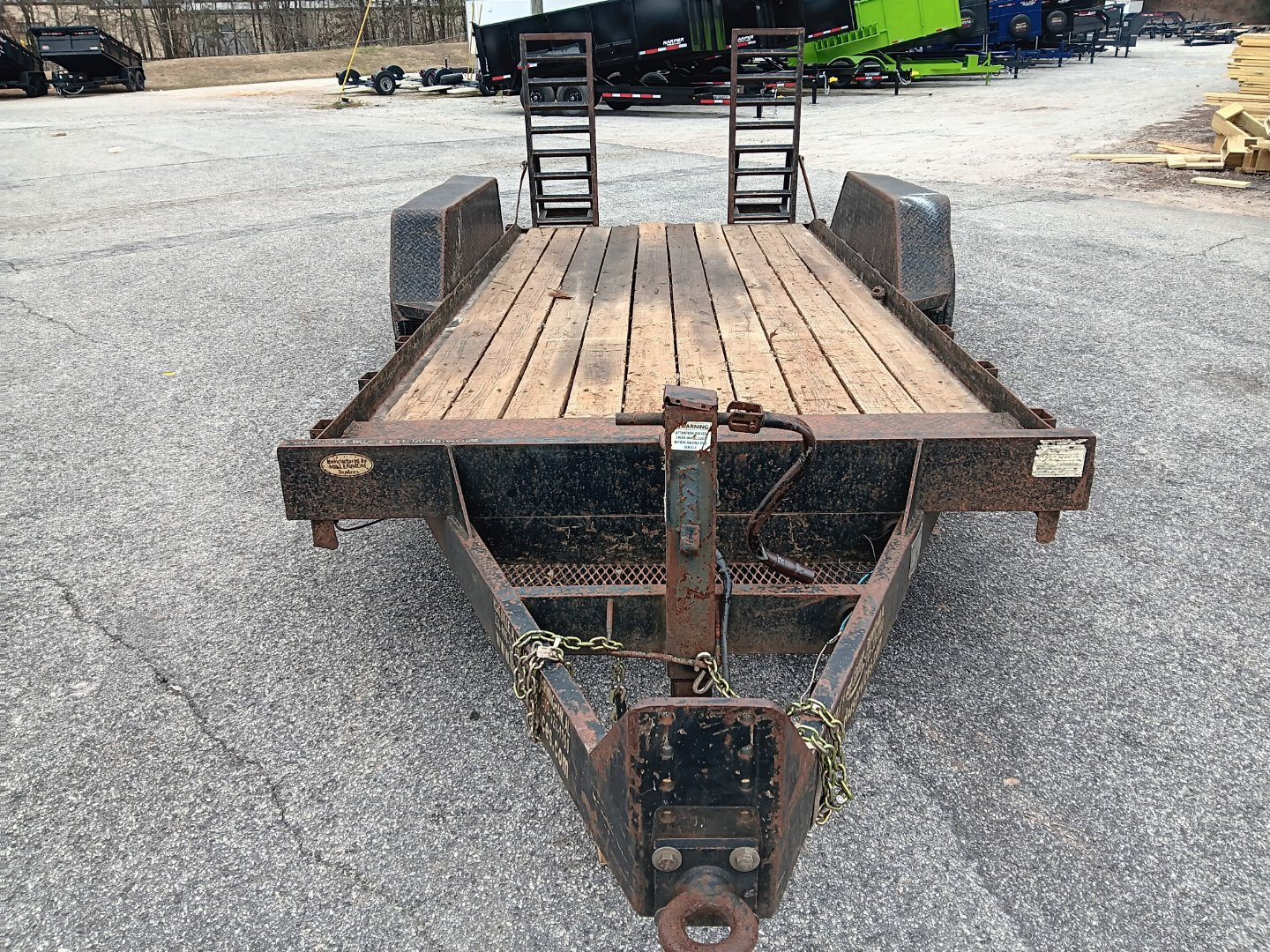 Used USED 14K 16' LOWPRO SKID STEER TRAILER