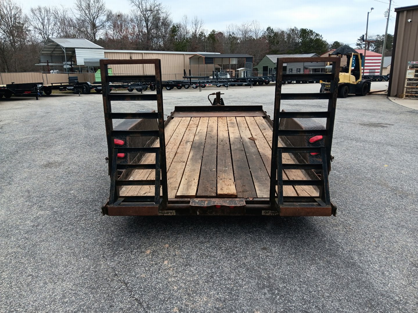 Used USED 14K 16' LOWPRO SKID STEER TRAILER